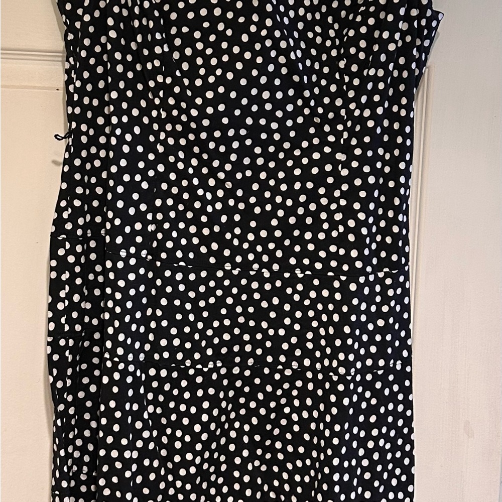Perceptions Black & White Dot-Print Midi Skirt